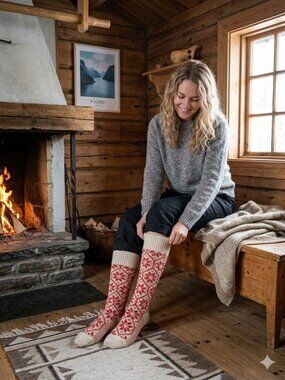 Vintage Scandinavian Ski Socks